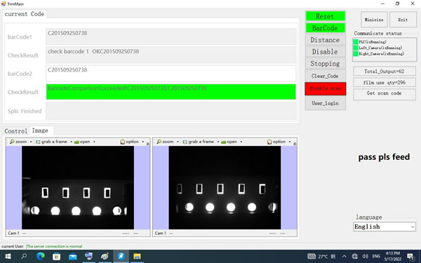Windows 10 Software MES Anbindung CCD Kamera